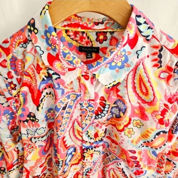 Talbots Multi-Colour Paisley Blouse - Picture 9 of 16